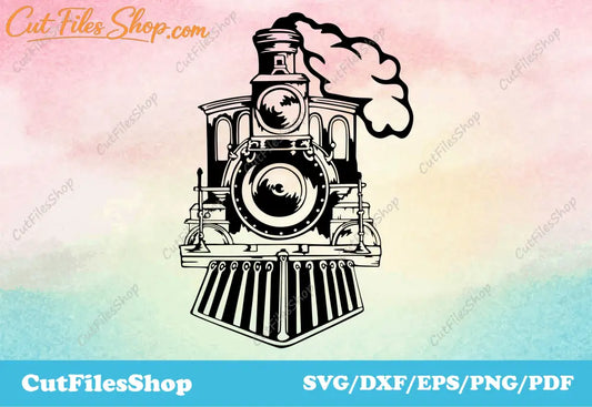 Train vector svg, scrapbooking png files, cricut designs, t-shirt svg, cricut train, Dxf cutting files, svg silhouette images, SVG cutting files for ScanNCut, DXF for laser cutting, cnc files for metal cutting, DXF For CNC