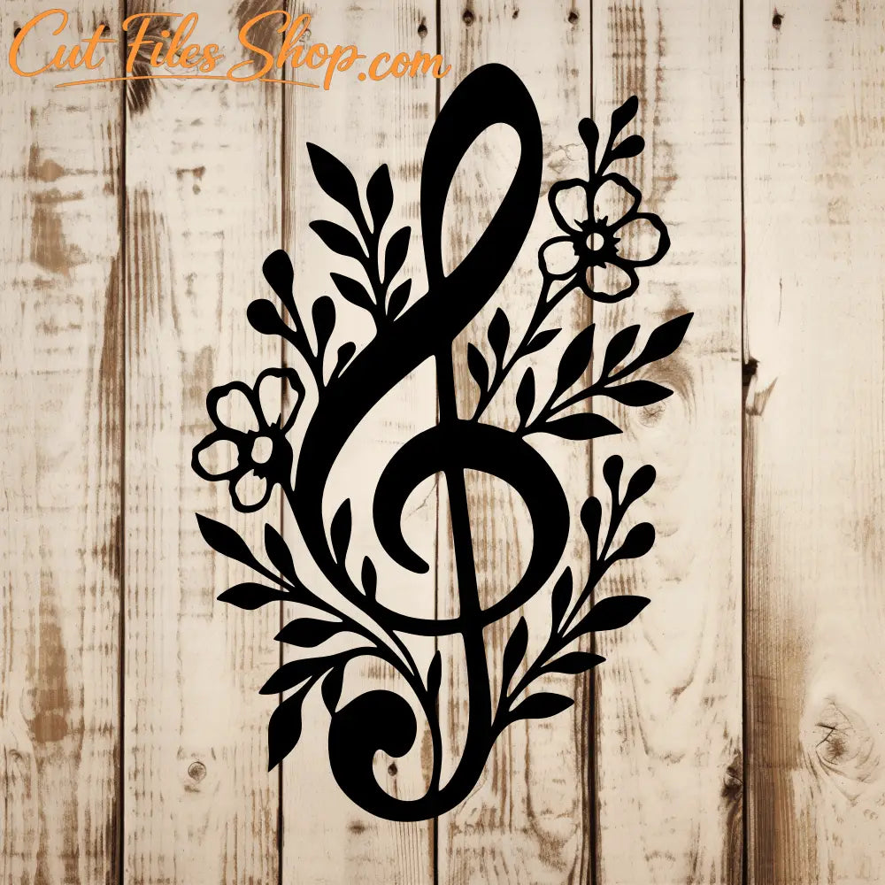 Laser-cut music symbol DXF