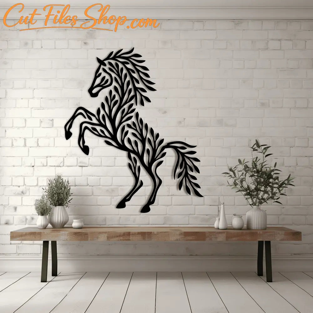 Woodland animal metal wall art template