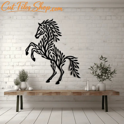 Woodland animal metal wall art template
