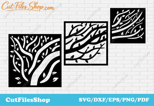 Tree art dxf files for Plasma cutting, svg for vinyl cut, cnc laser cut files, tree wall decor making, tree decor svg, free download tree dxf, wall decor dxf, home decor dxf, loft decor dxf, cut files, svg files, dxf files, eps files, png files, beautiful tree dxf