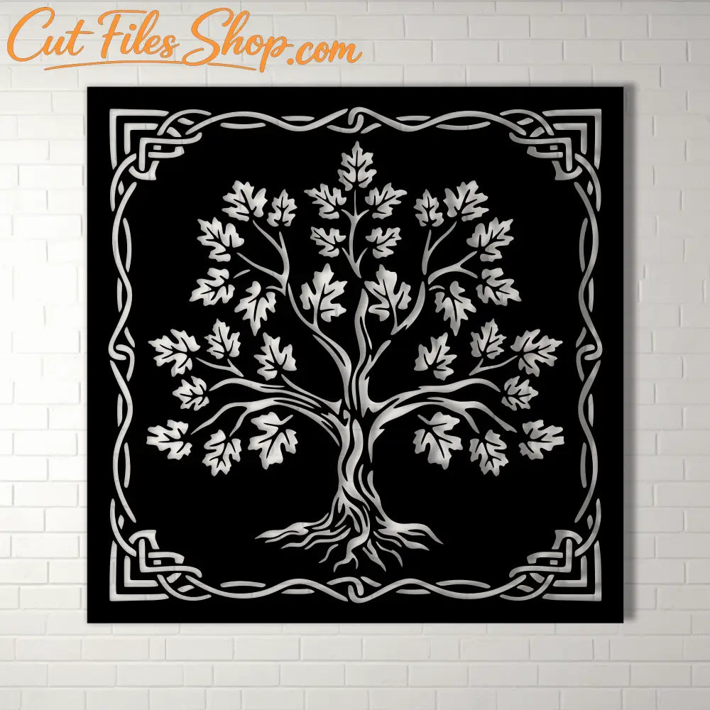Tree Panel DXF for Laser and Plasma Cutting, DIY Art Screen SVG for Cricut, Cut files shop