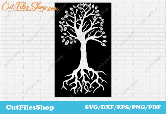 Tree dxf files for laser cut, Svg file for cricut, Dxf for cnc Plasma cutting, Cut files, tree dxf, tree svg, tree for laser, tree cnc, panels tree dxf file, Panels tree for laser cut, plasma cut panels, laser cut panels