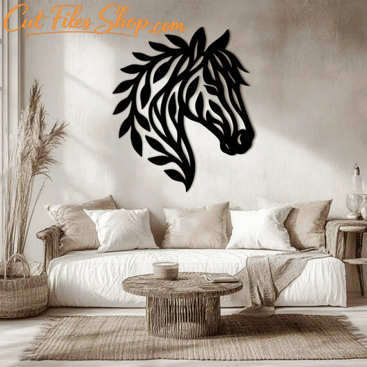 Abstract horse design DXF for CNC