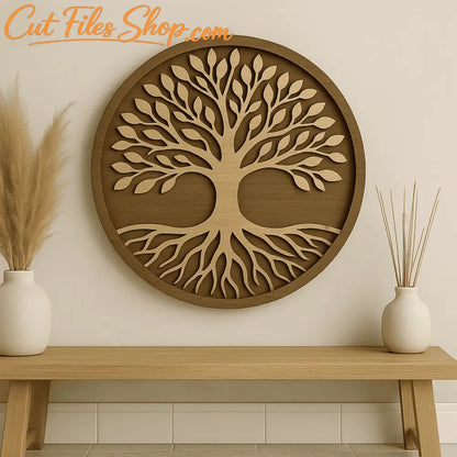 Glowforge tree and ocean SVG bundle