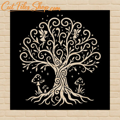 mystical tree art svg