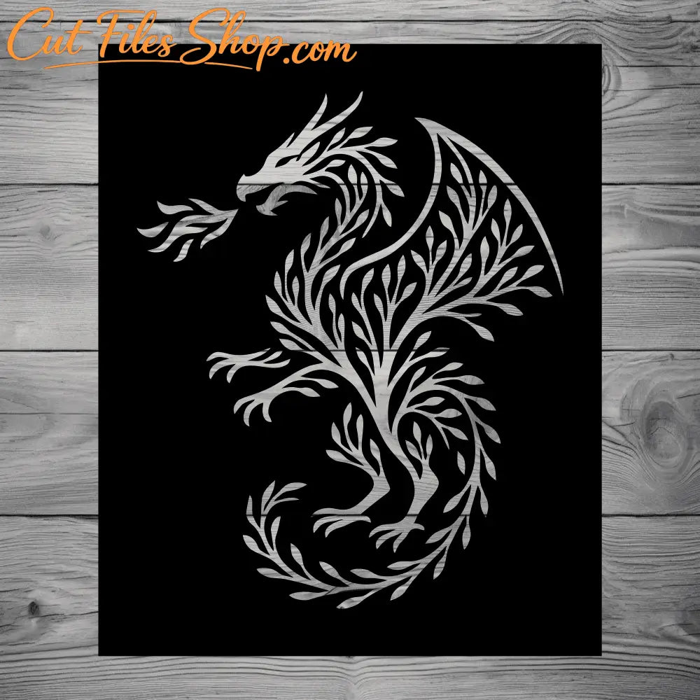 dragon tree silhouette svg
