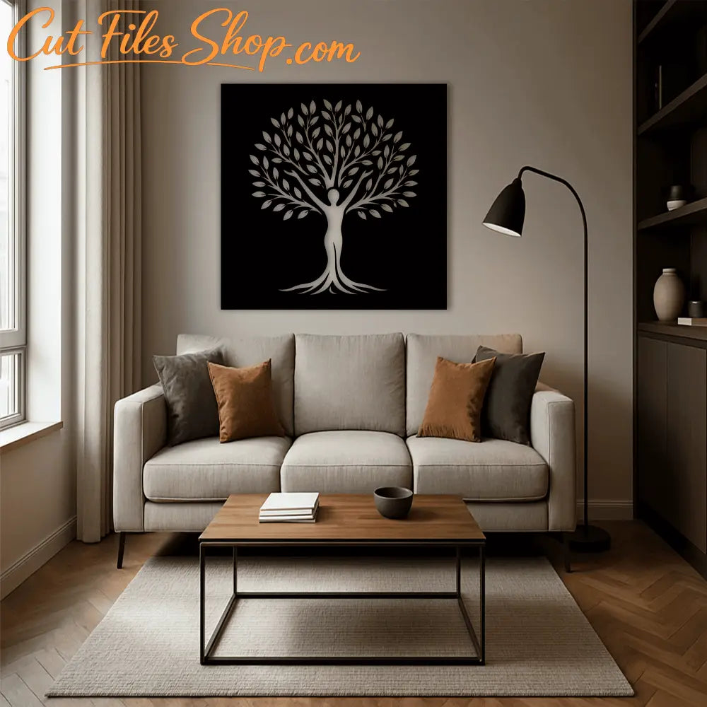 mystical tree with moon svg