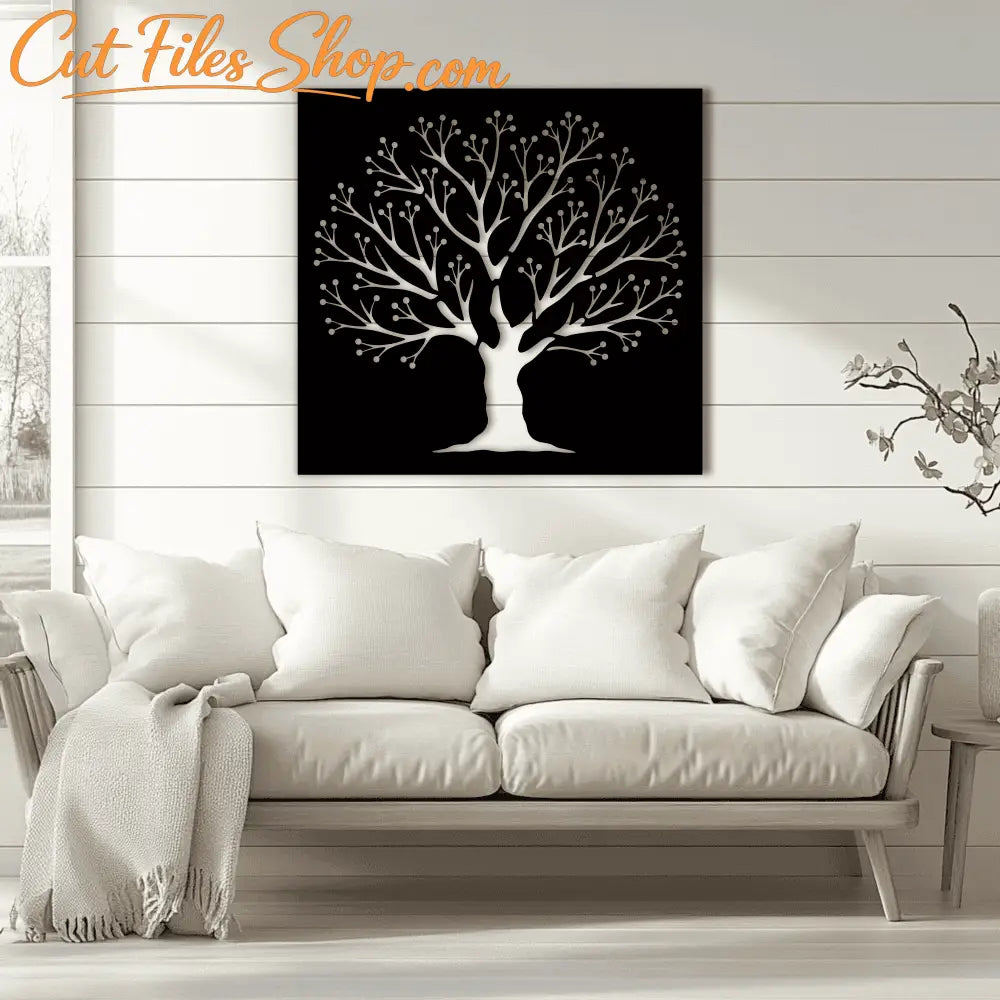 ornamental tree vector cut