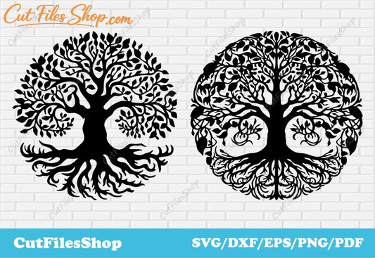 Tree of Life Svg Dxf Png Eps files, tree of life cnc for plasma cutting, tree of life svg, scandinavian tree of life, pdf for printing, sublimation files, dxf for cricut, tree for cricut, dxf for wall decor, metal cnc cutting files, dxf art