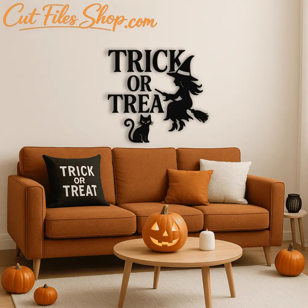 Trick or Treat vector EPS spooky Halloween wall décor
