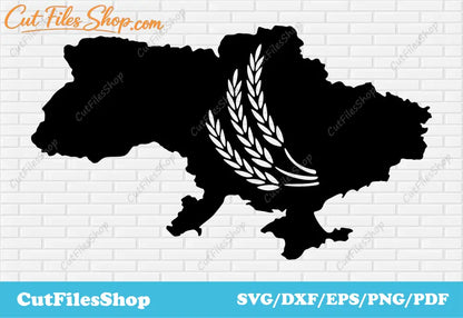 Ukraine map svg, vector images for t shirt designs, dxf for laser cut, Silhouette files, Ukraine png, Ukraine dxf, Ukraine vector images, vector for shirt, dxf for cnc, dxf images