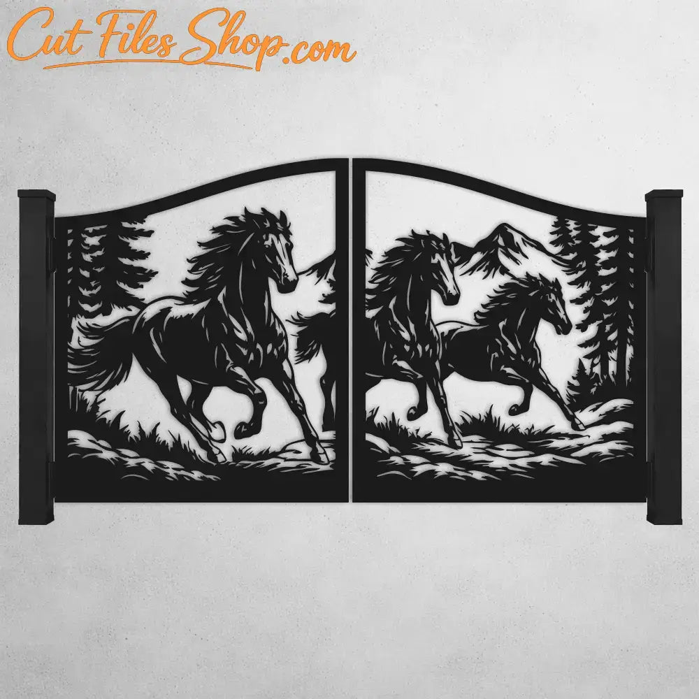 Horse gate panel SVG for CNC metal cutting