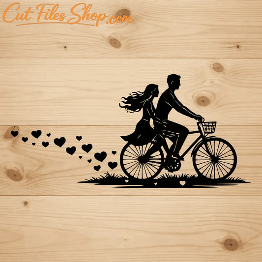 Love couple silhouette SVG DXF for xTool, Silhouette and laser projects