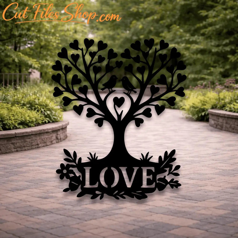 Valentines Day Tree SVG DXF bundle for CNC, plasma cutting and seasonal decor