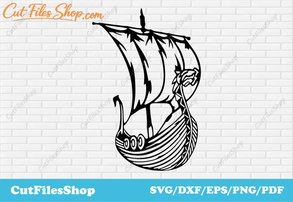Viking ship svg file, ship vector image, t shirt design making, dxf images, t shirt cut file, cnc dxf file, eps files, svg files, dxf files, dxf decor, dxf art, CNC files for Laser and Plasma Cutting, Vector images for t shirt making, Clip Art dxf, Svg files for cricut and Silhouette Cameo