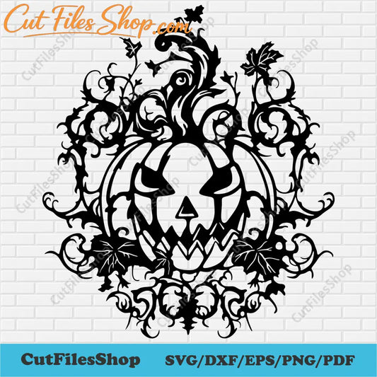 Vintage Pumpkin Svg, Halloween svg, Pumpkin svg cut files for Cricut, Halloween pumpkin dxf for Laser cut, Halloween sublimation design, vintage halloween svg, cut files, free halloween svg, halloween sticker svg