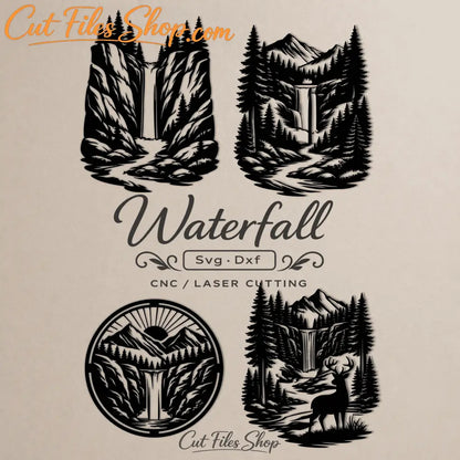 Waterfall SVG for CNC plasma cutting