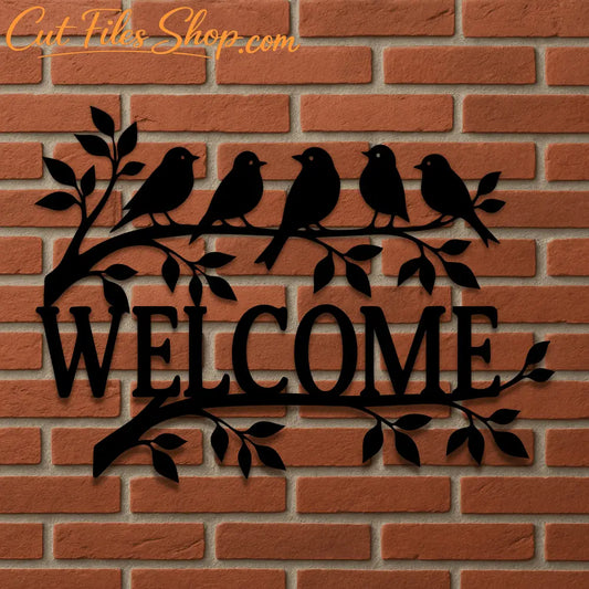 Farmhouse animals welcome sign vector for rustic décor