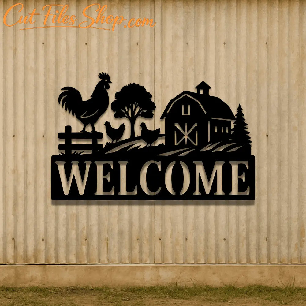 Farm life welcome sign PNG for sublimation