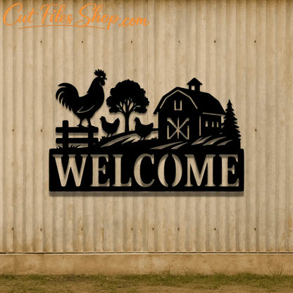 Farm life welcome sign PNG for sublimation