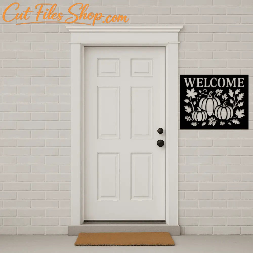 Welcome sign with birds SVG design for Glowforge crafts