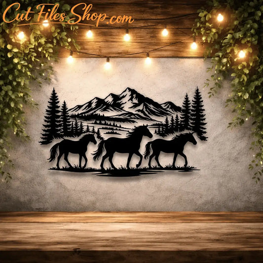 running horse svg for laser engraving