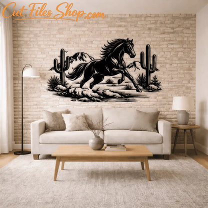 horses dxf for laser cut
