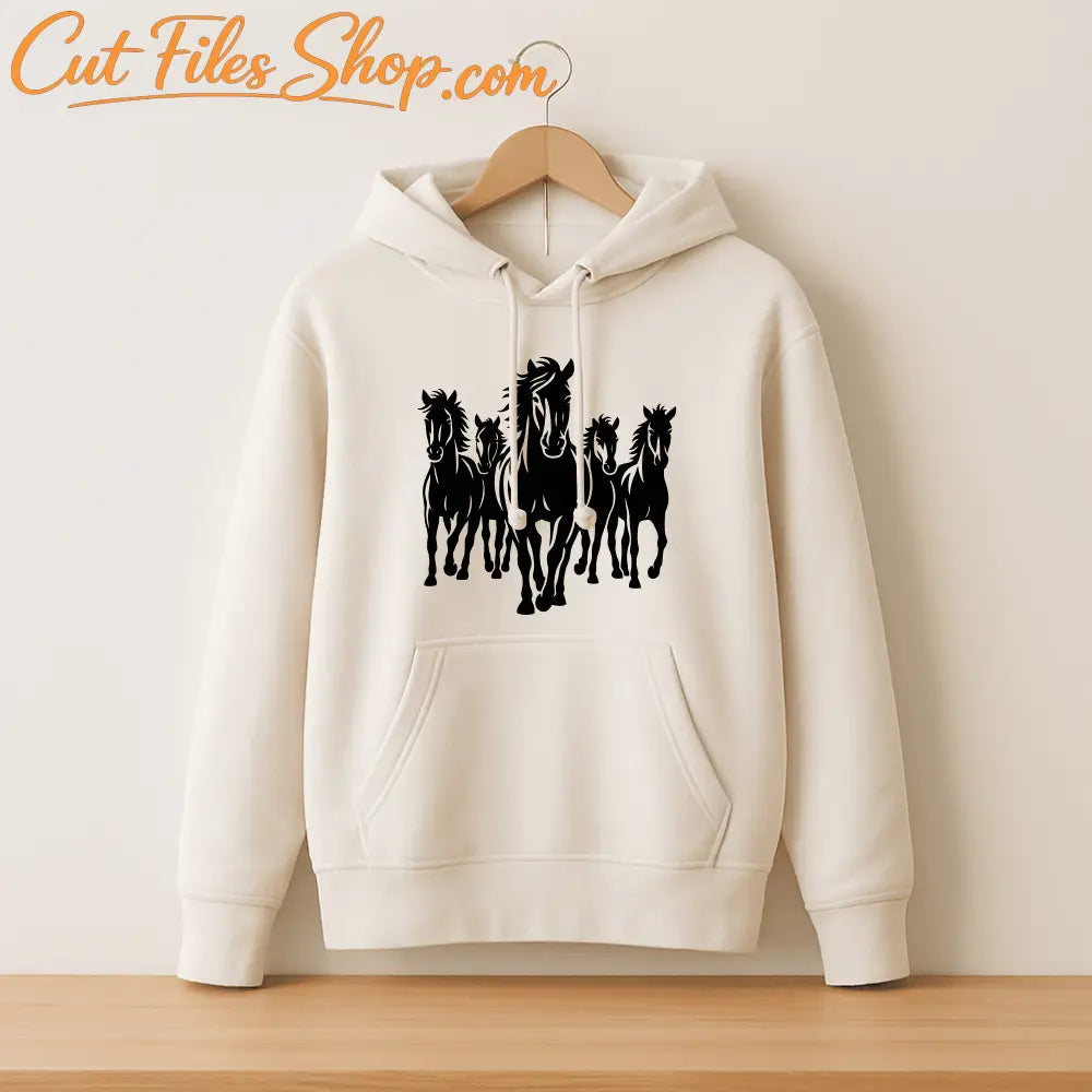 Wild horses PNG for sublimation and printing crafts