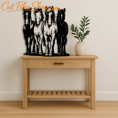 Horse vector SVG DXF for Glowforge and CNC crafts