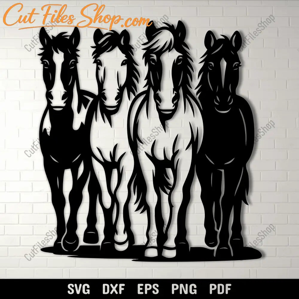 Wild horses SVG cutting file for Cricut and Silhouette