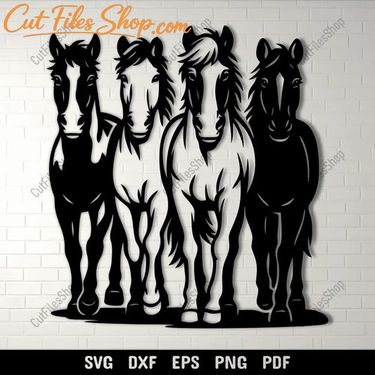 Wild horses SVG cutting file for Cricut and Silhouette