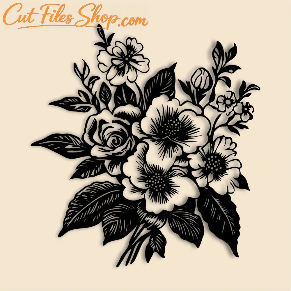 Floral bouquet vector SVG for Cricut and sublimation printing projects
