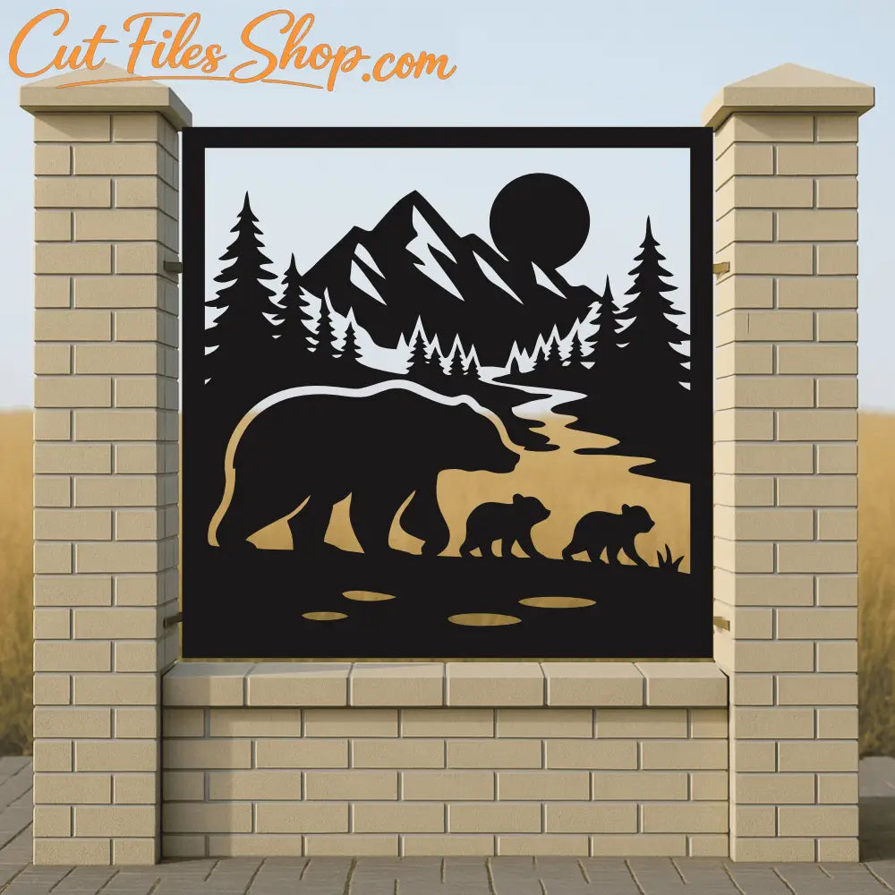 Family Bear artwork SVG PNG for Silhouette, xTool and sublimation printing