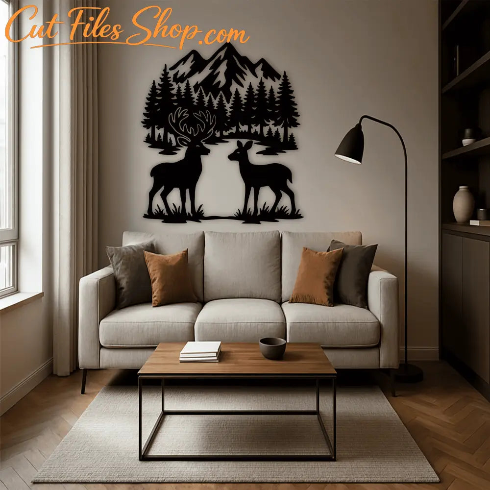 CNC-ready wildlife artistic cuts