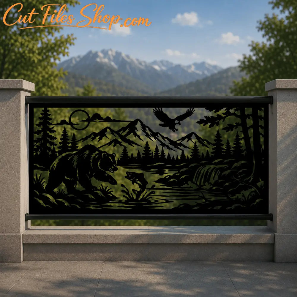 Decorative metal panel designs for fences gates stair railings and outdoor wall art