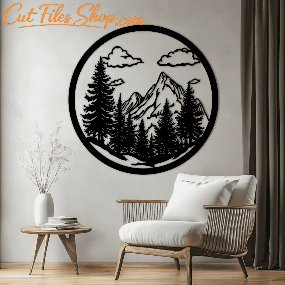 Mountains DXF & SVG – CNC, Laser & Cricut Cutting Files