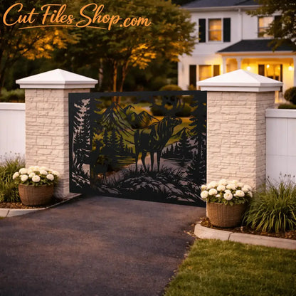 Wildlife ranch gate laser cut template