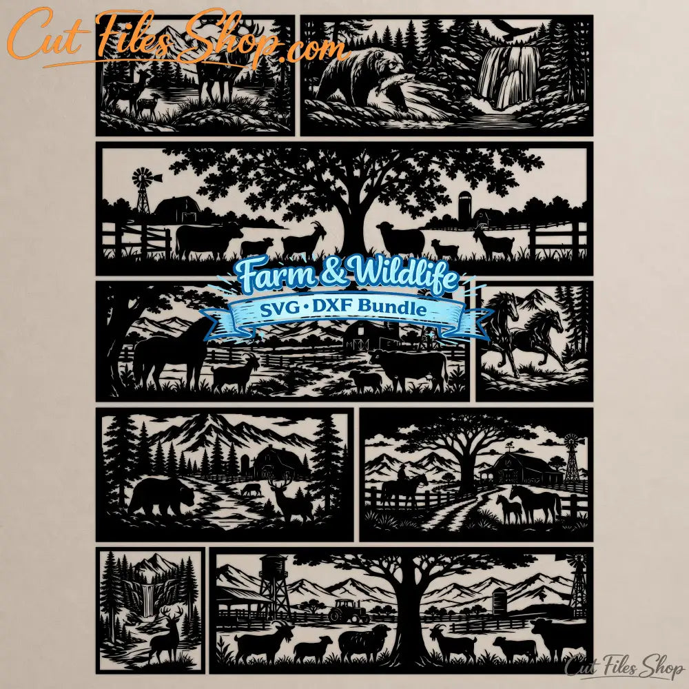 Wildlife fence panel DXF for CNC plasma cutting