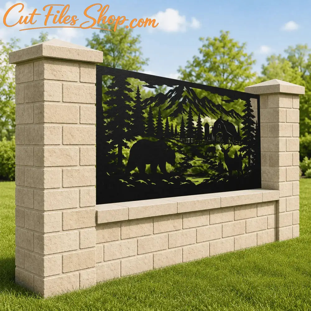 Rustic railing panel DXF cutting file