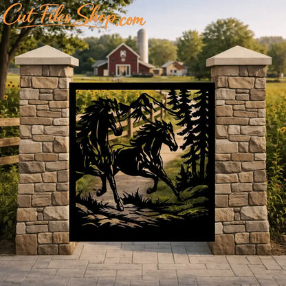 Farm Horse Gate cnc design Download