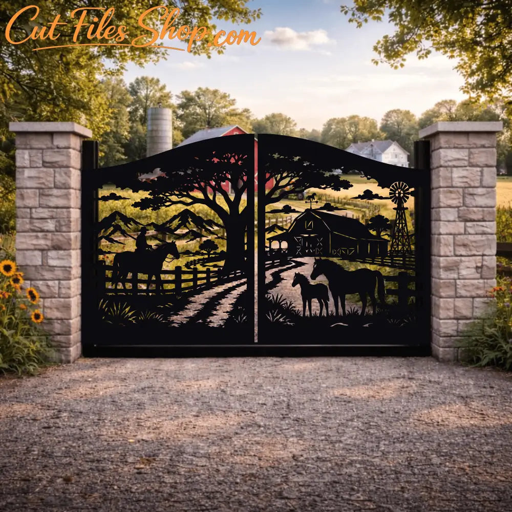 CNC plasma wildlife fence and gate SVG files