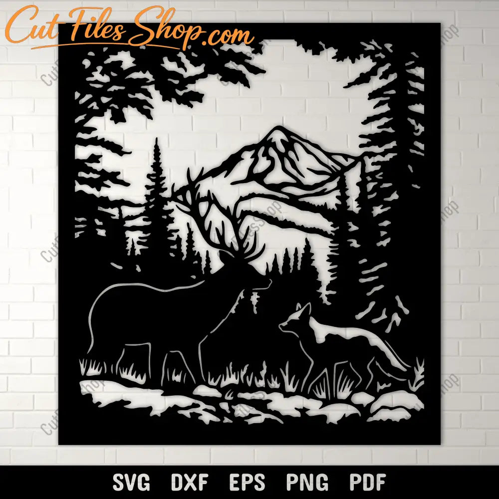 Wildlife Panel CNC Cutting Files, DXF for Laser & Plasma, SVG for Cricut & Vinyl