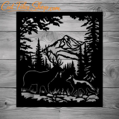 Wildlife DXF for CNC & Plasma Cutting, SVG for Cricut, DIY Metal Wall Decor