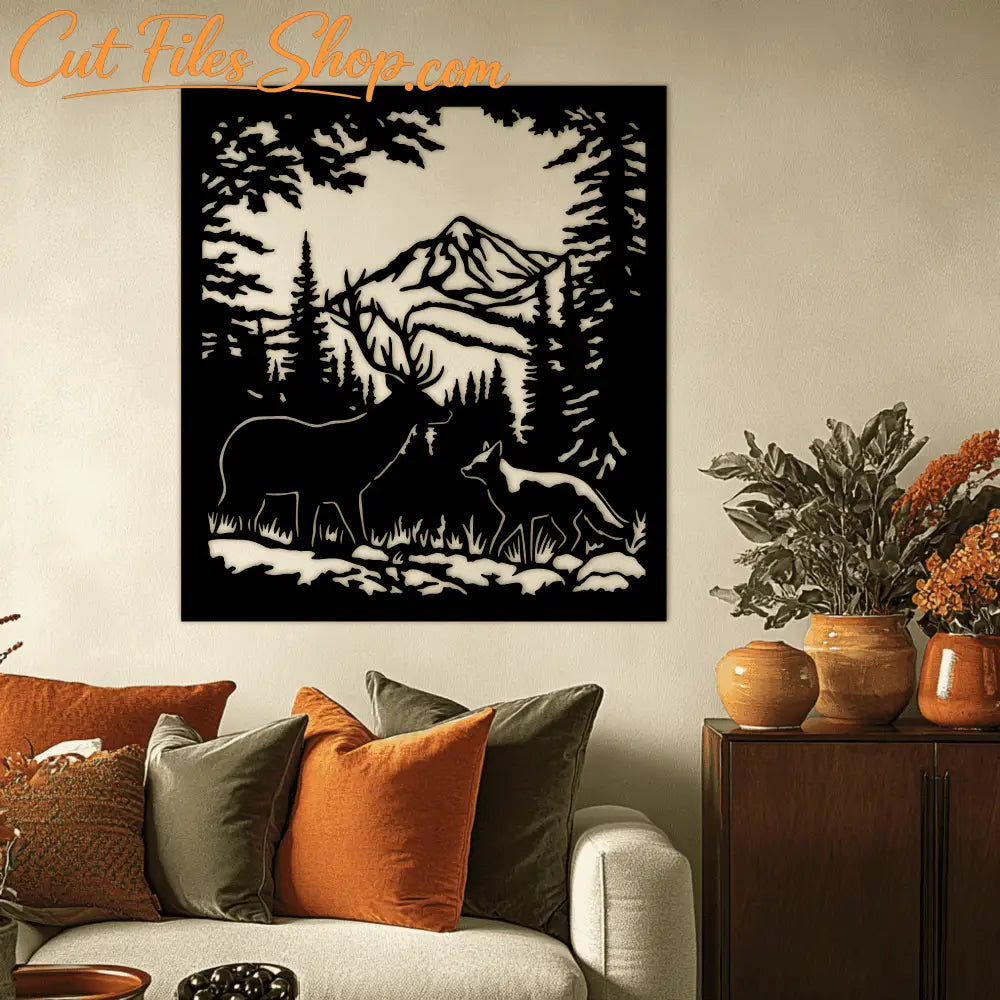 Wildlife Panel for CNC, DXF & SVG Files for Laser, Plasma & Vinyl Cutting