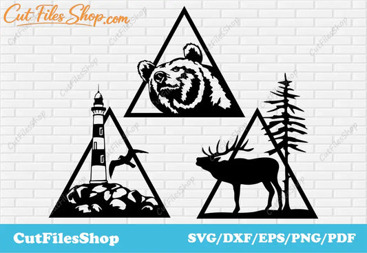 Wildlife panels dxf, CNC cut files, dxf for laser engraving, svg for sticker making, scrapbooking clipart, Scan n Cut files, free dxf files, free svg files, free vectors, DXF for laser engraving, SVG for Sticker/Decor making, Scrapbooking Clip Art, Custom Vector files, vector for Scan n Cut, Plasma cutting files, Laser cutting, Svg for cricut, Silhouette cameo files