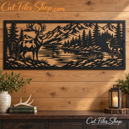 Wildlife CNC cutting files for creating rustic metal panels, cabin signs and nature décor.