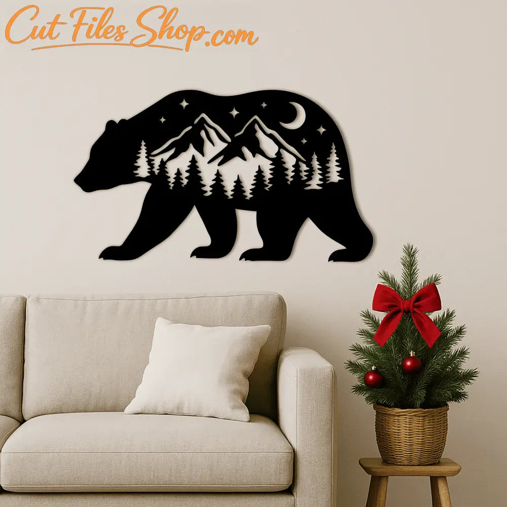 Wildlife PNG bundle with swan, wolf, bear mountains, and nature scenes