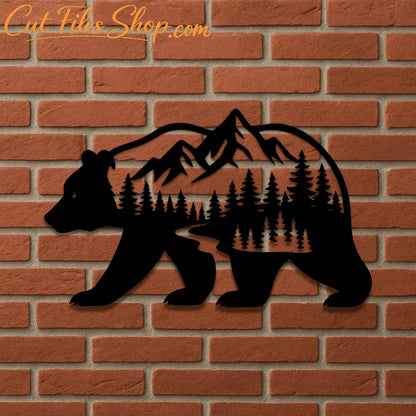 bear mountain silhouette svg