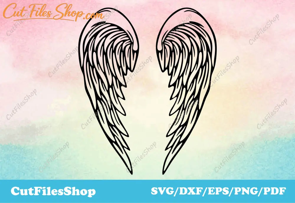 Metal & Wood Art and Wall Decor Ideas for cutting, Dxf files for CNC Plasma, Cool Designs for CNC Machines Laser, Plasma and Waterjet, SVG for Cricut, Wings svg cut files for Silhouette Cameo & Cricut, DXF cutting files, dxf for cnc